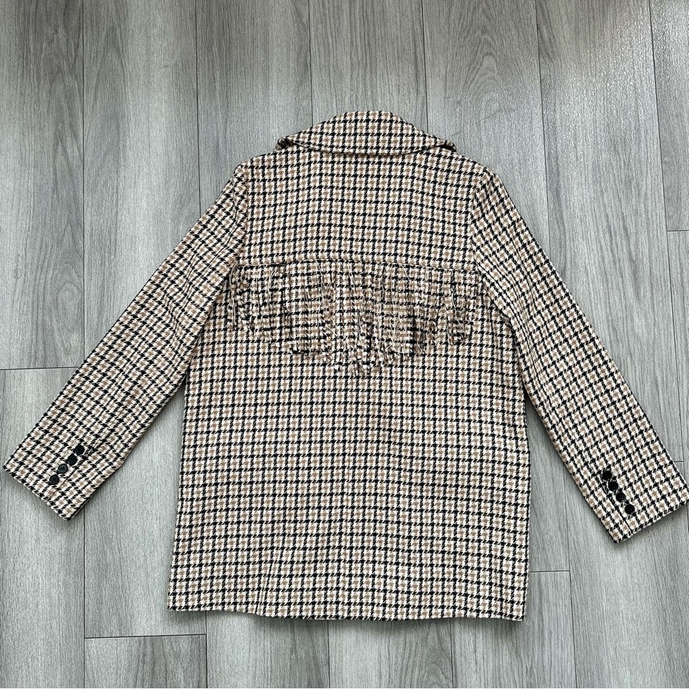 The Kooples Patterned Formal Wool Jacket With Fringing - Picture 11 of 14